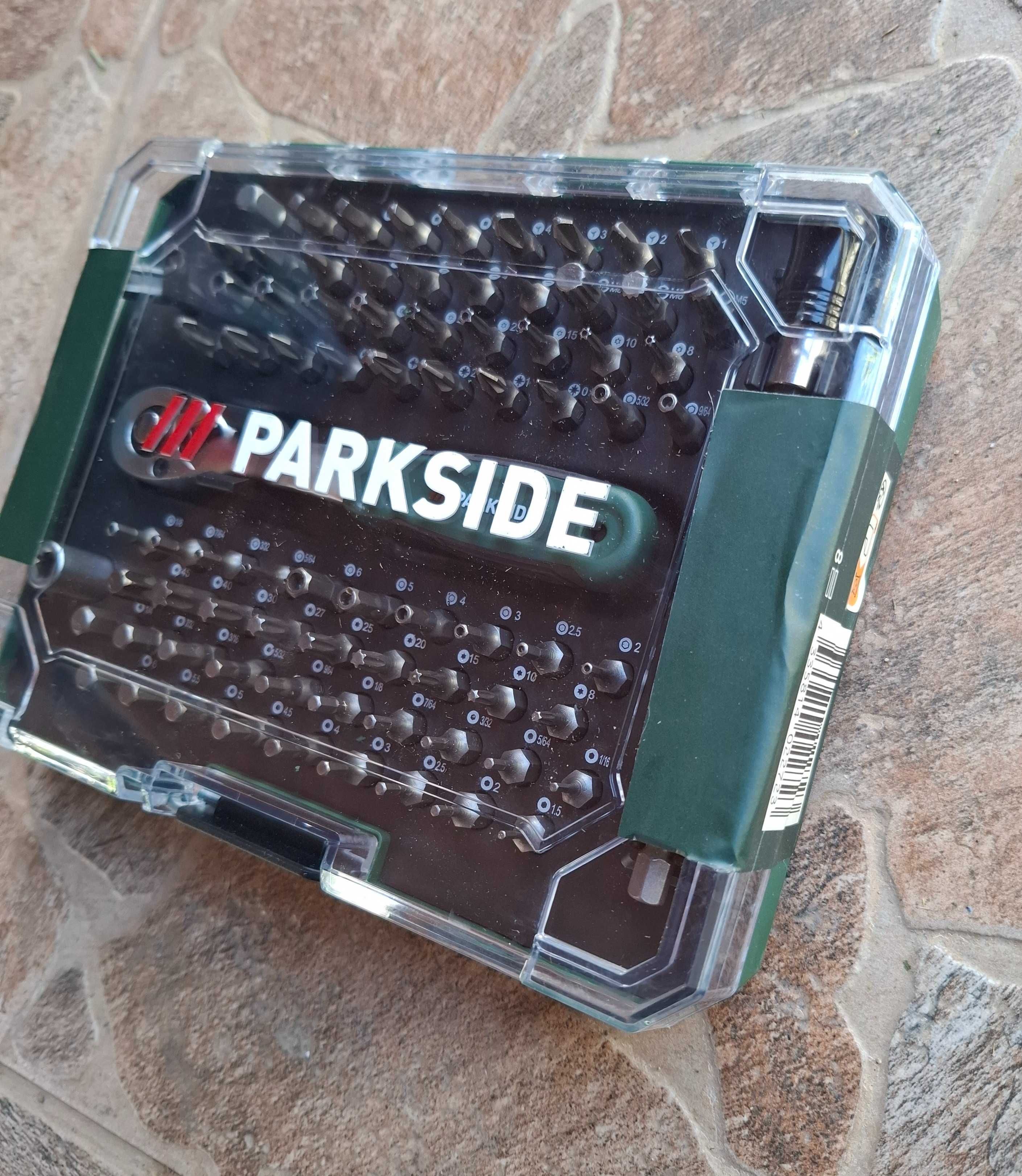 Parkside комплект битове с тресчотка -81 части