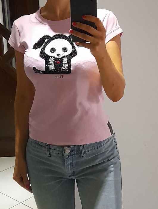 Tshirt Pinko Skelanimals cristale veritabile