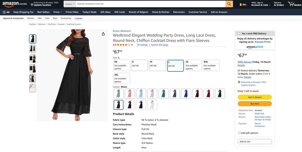 Rochie de seara eleganta lunga,Navy-blue, dantela, REDUSA de la 335RON