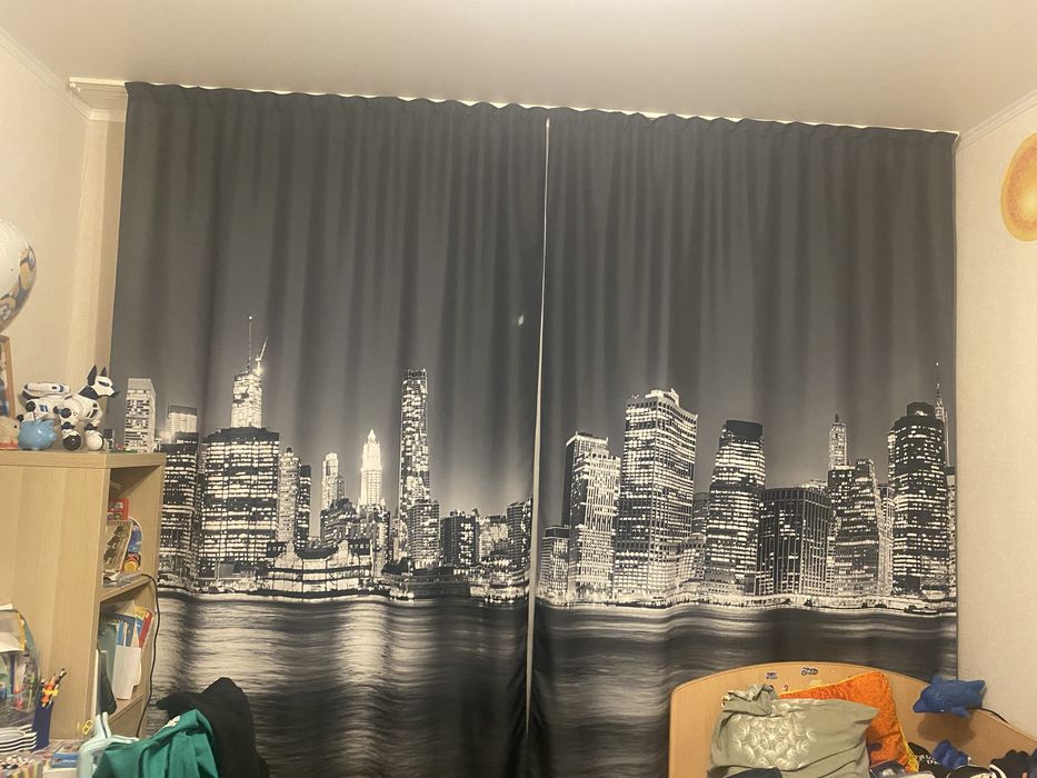 Продам шторы - ночной мегаполис