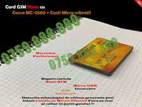 Card GSM cu Casca de Copiat 8xCasti Microvibratii BONUS 3xBaterii 337