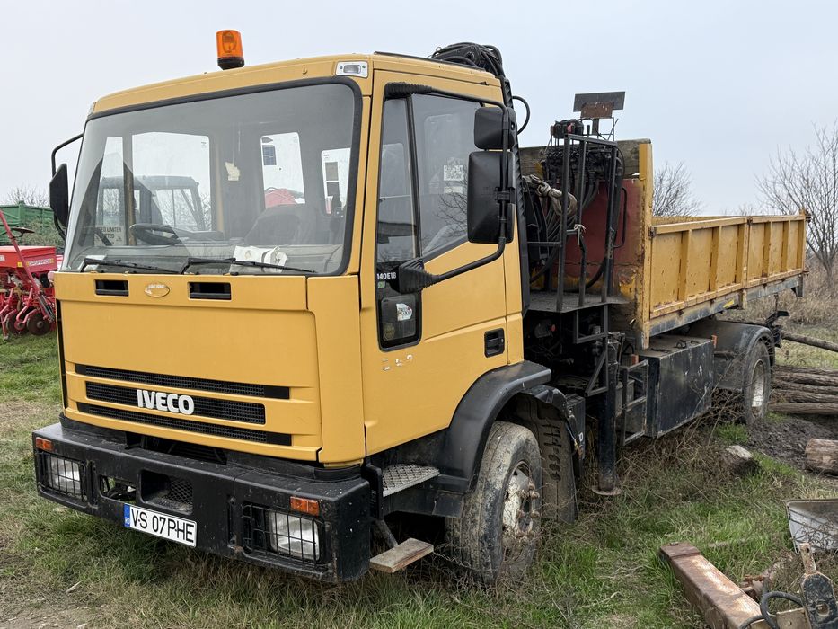 Iveco eurocargo basculabil + brat telescopic