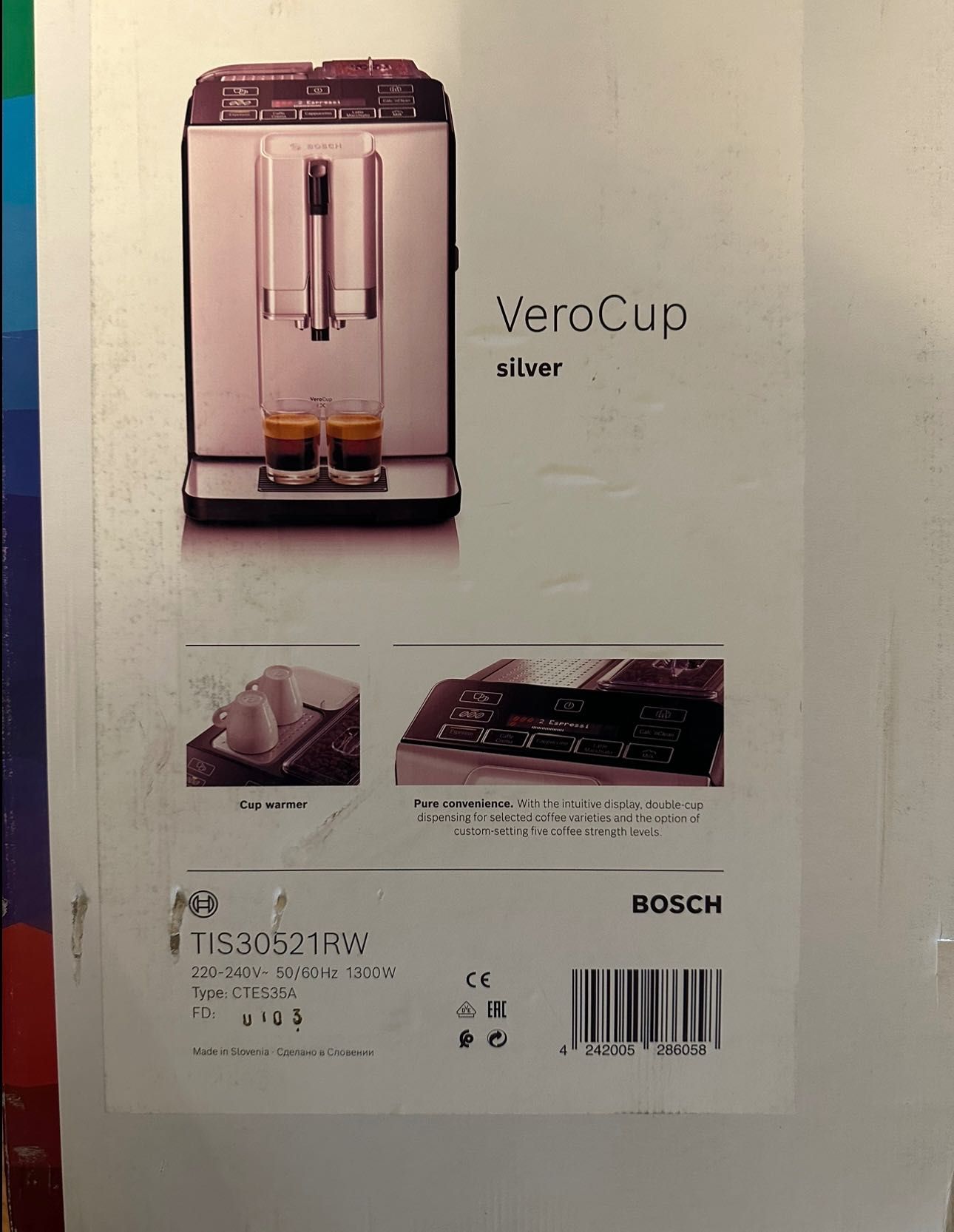 Кафеавтомат Bosch TIS30521RW VeroCup 500