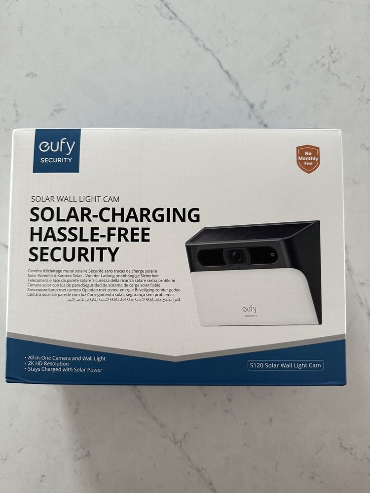 NOU Camera pentru exterior eufy S120 Solar, supraveghere video, lumina