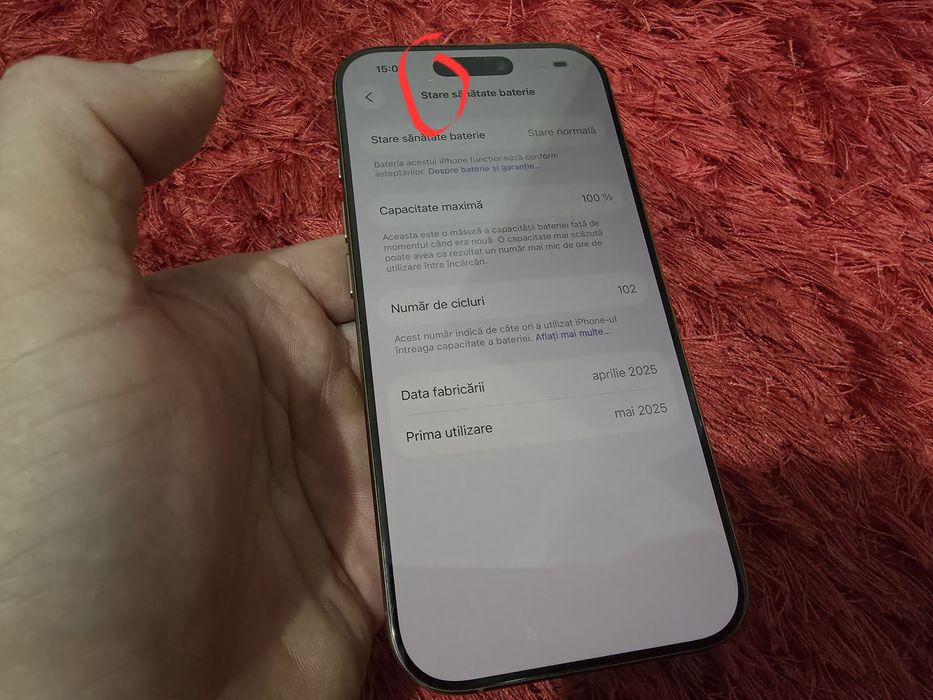 -Iphone 16Pro, 512Gb, 8Ram, bat: 100%-102 cicluri incarcare, ireprosab