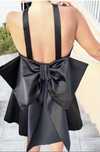 Rochie Zara, noua, mini din satin, neagra , S