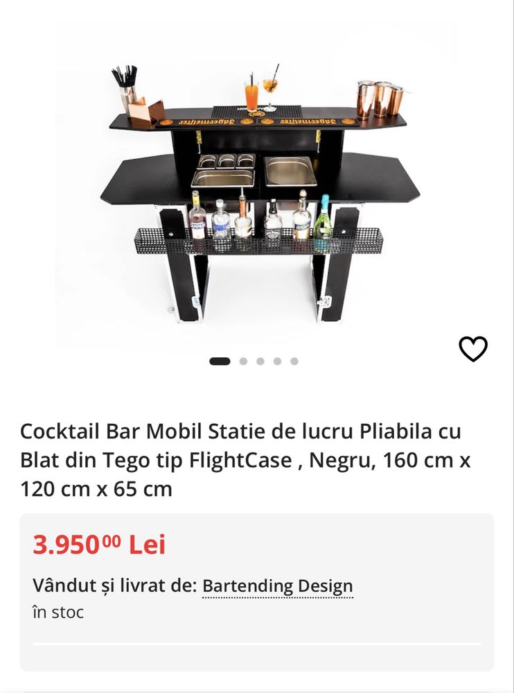 bar mobil statie de lucru pliabila