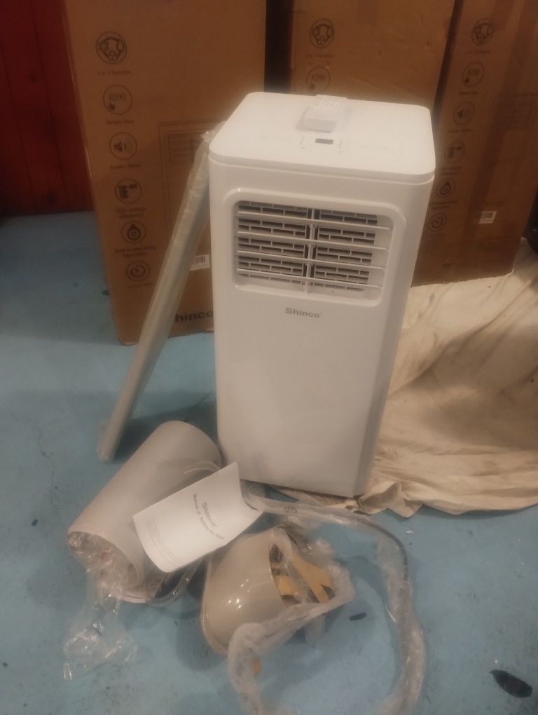 11 бр Преносим климатик Shinco 3-в-1 7000BTU, охлаждане, изсушител, ве