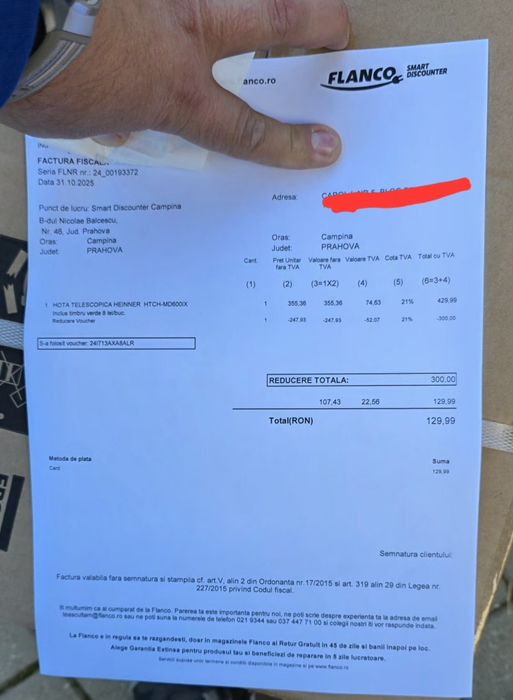 Vand hota incorporabila Heinner Inox - noua.sigilata,garanție