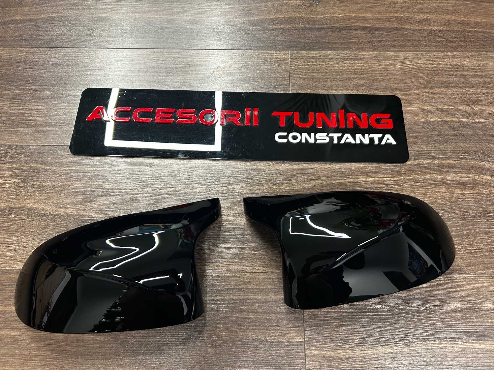 Capace Oglinzi Tip Batman BMW X3 F25 X4 F26 X5 F15 X6 F16 Negru Lucios