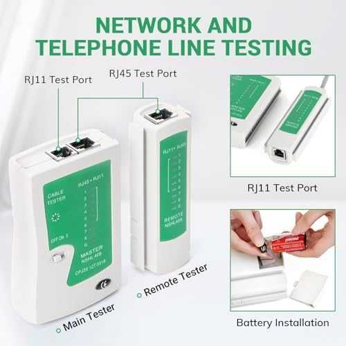 Нов Ethernet кримпващ инструмент с тестер кабели и аксесоари за ремонт