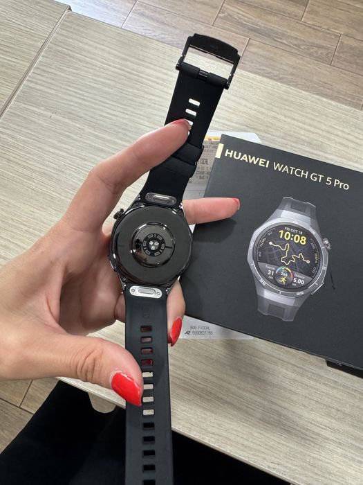 Huawei Watch GT 5 Pro, 46MM, Black Fluoroelastomer Strap, Garantie!!!