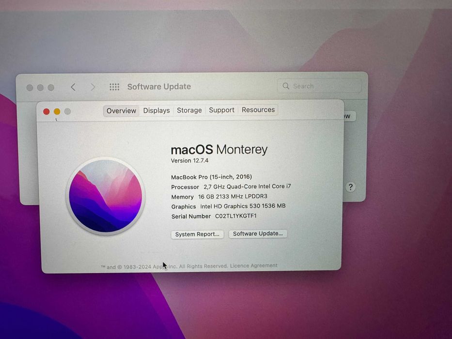 Apple MacBook Pro Touch 15 A1707 (EMC 3072) Late 2016