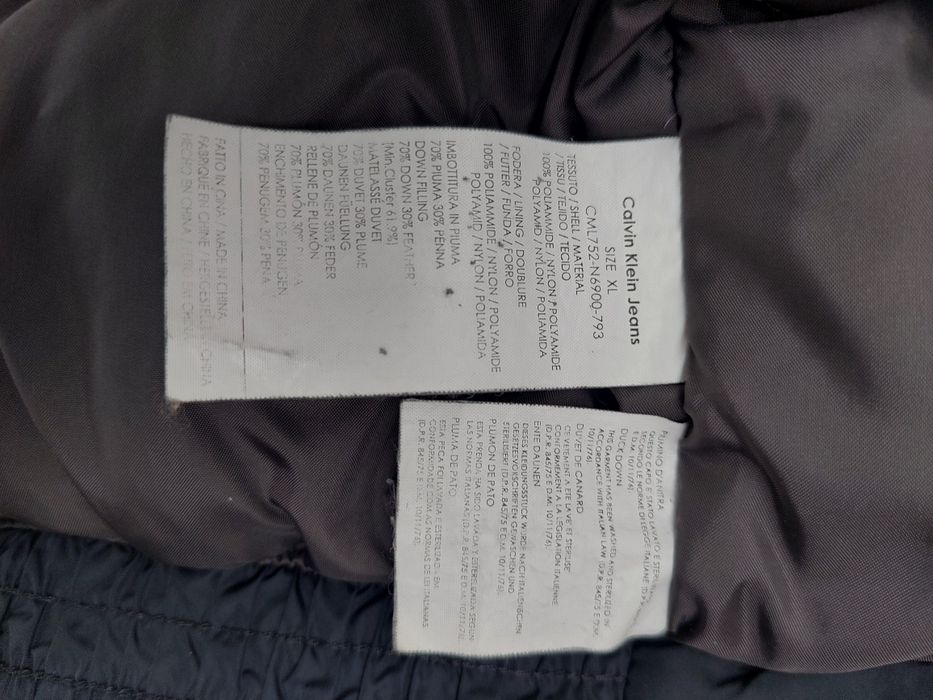 Calvin Klein Jeans-100% Оригинално пухено яке,Перфекнто- размер L(XL)
