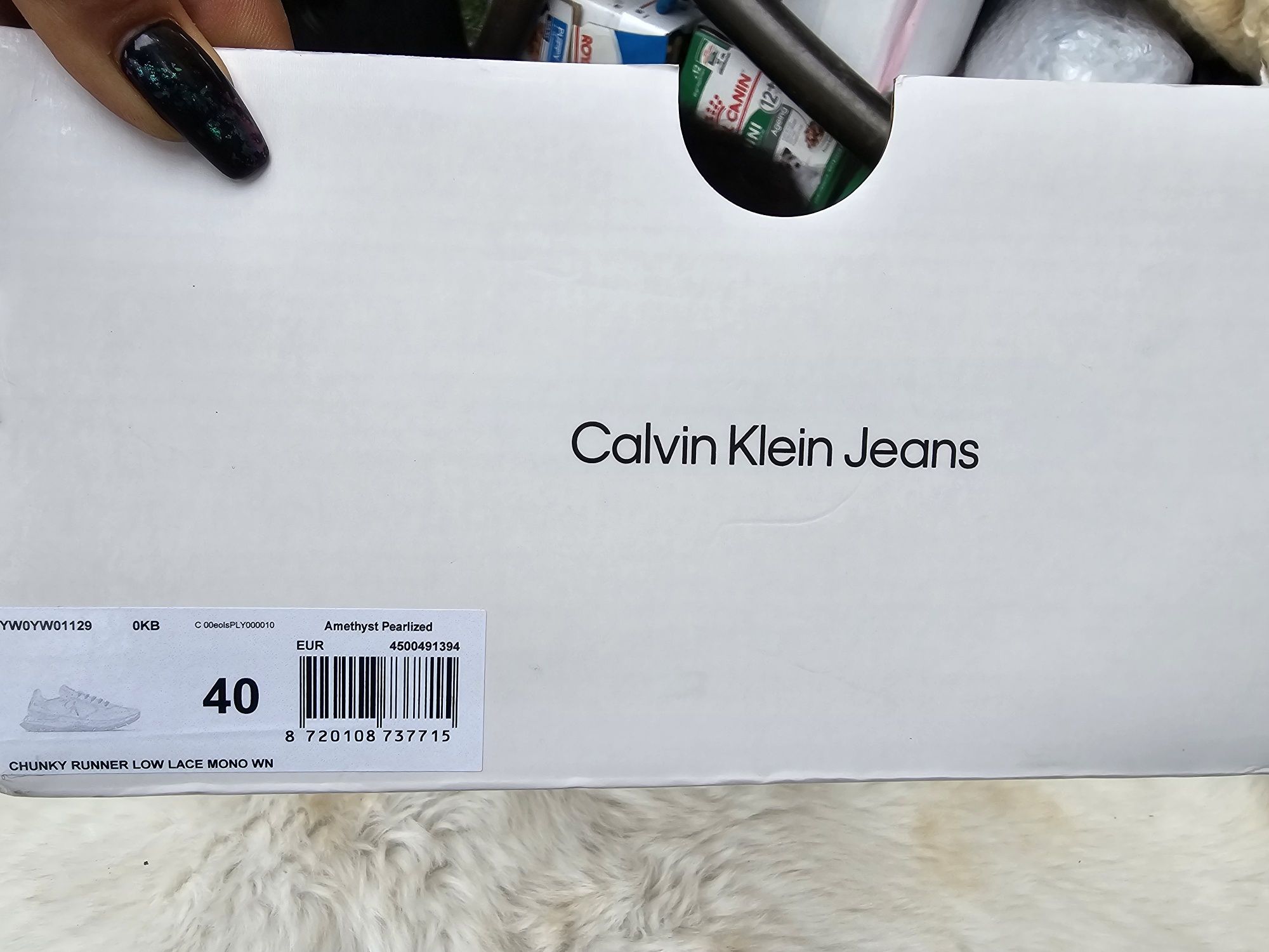 Calvin Klein уникални оригинални дамски сникърси естествена кожа номер