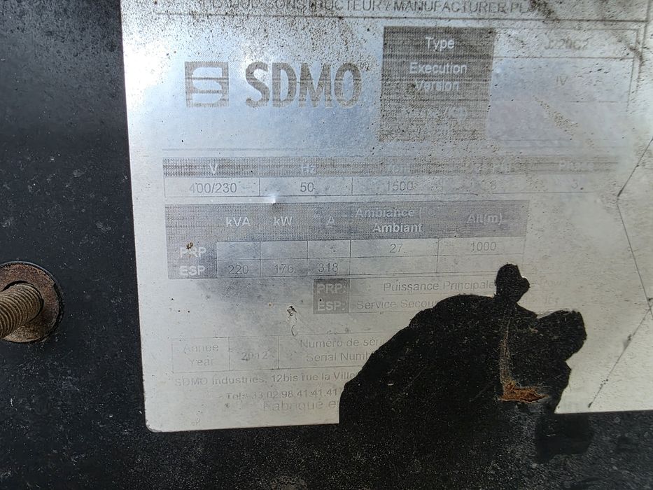 Generator Bredenoord 200kW, motor John Deere