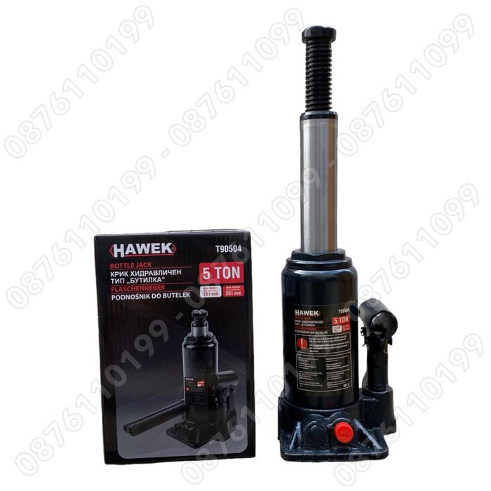 Хидравличен крик 5 ТОНА HAWEK Т90504 тип бутилка