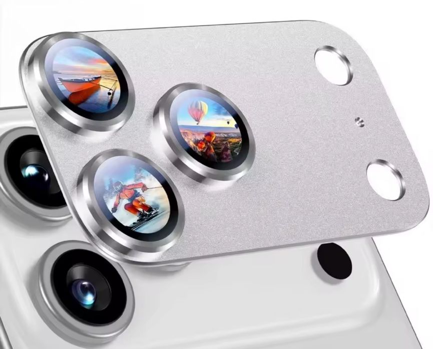 Iphone 17 PRO 17 PRO MAX Folie Protectie Camera Orange Albastra Argint