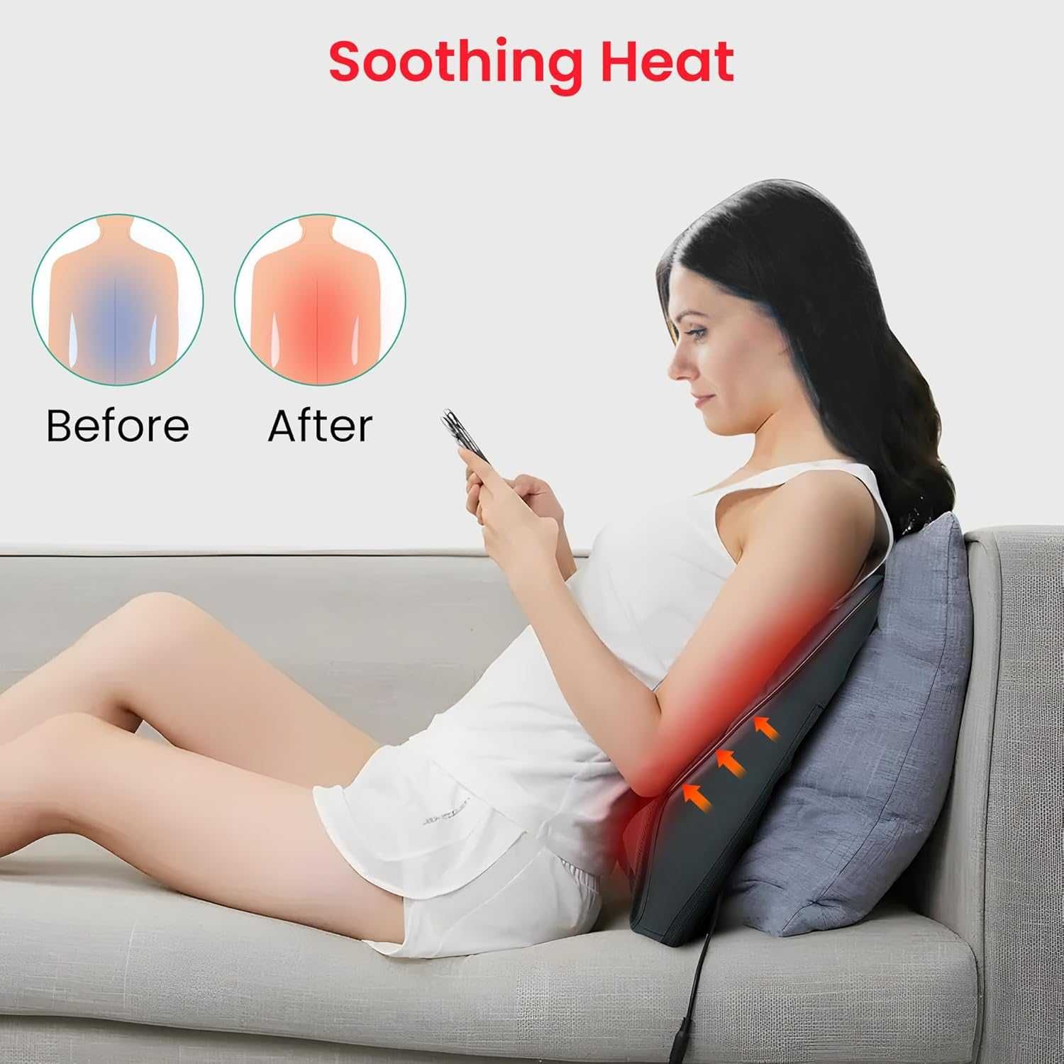 Шиатсу масажор със загряване от Snailax SL-128 Shiatsu