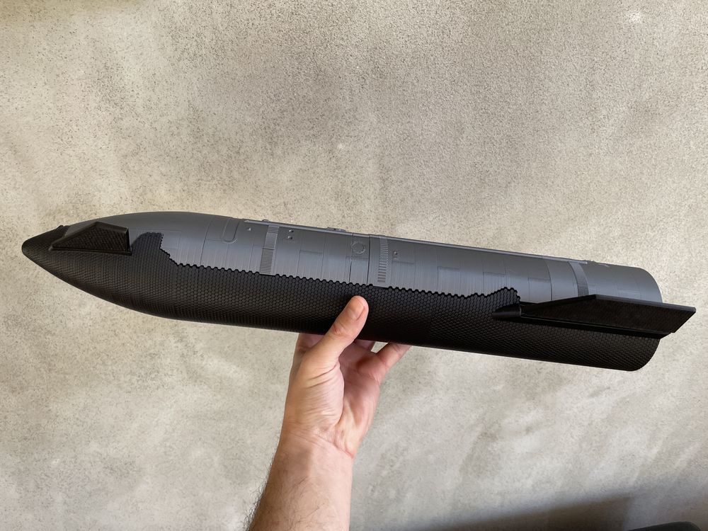Model racheta SpaceX Starship scala 1:100, 52cm