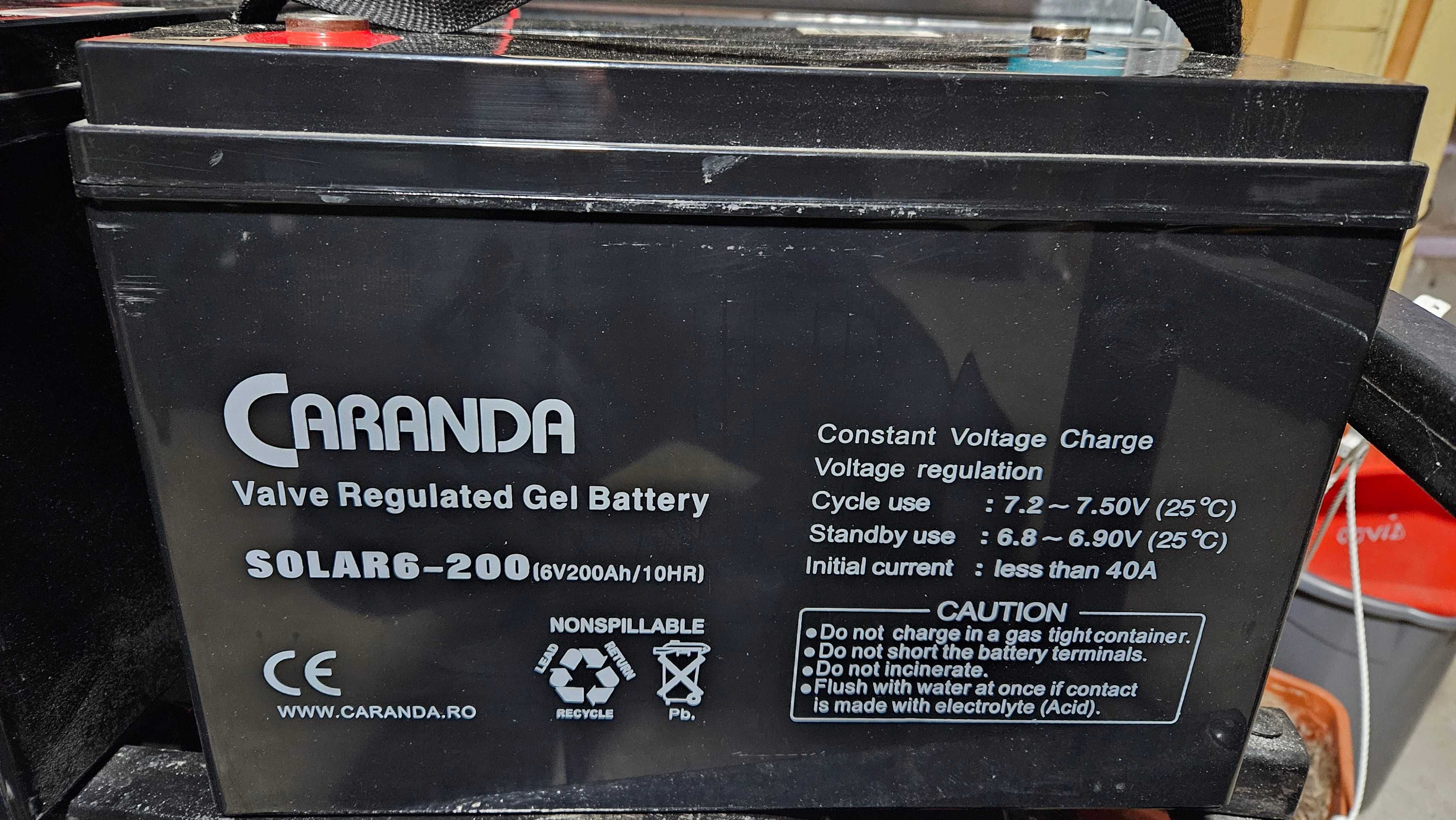 Vând baterie CARANDA - GEL BATTERY SOLAR 6-200