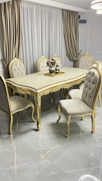 Vand masa lemn masiv 8 scaune