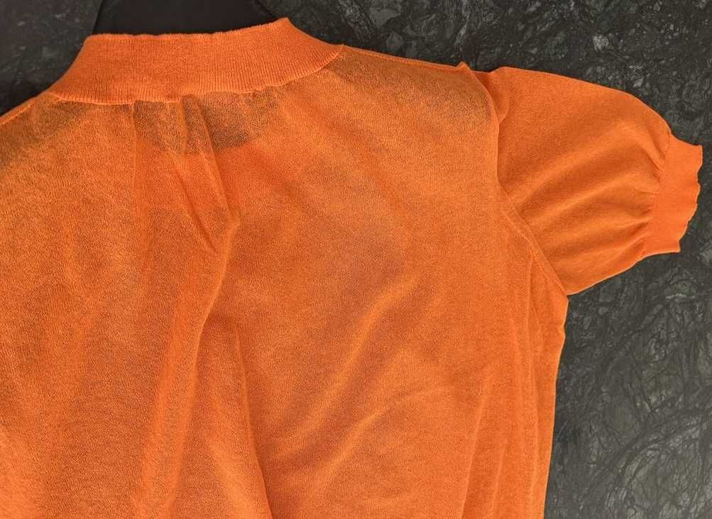 Блуза с къс ръкав MaxMara Studio Cotton organza jumper, размер L