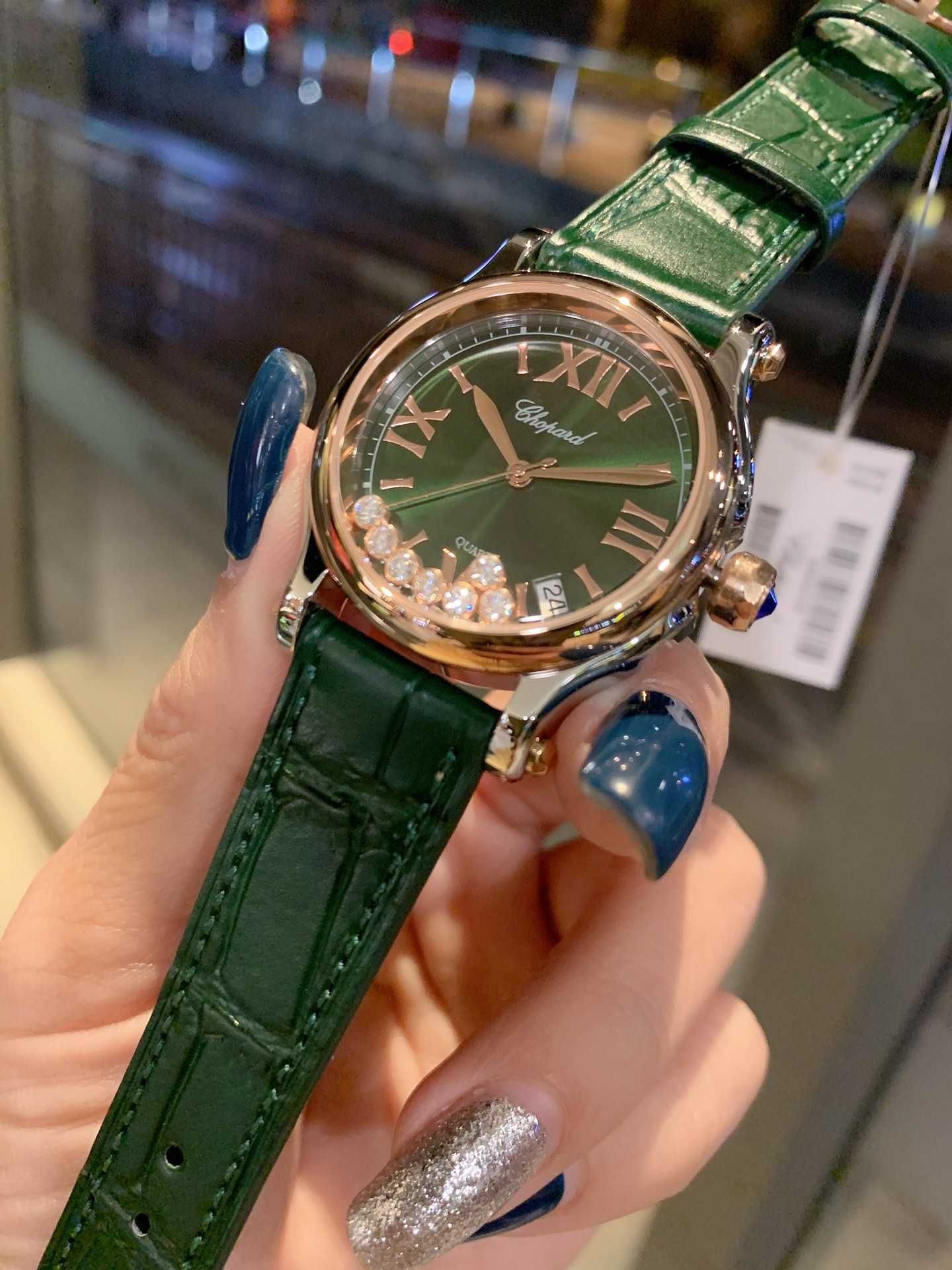 Ceas de damă Chopard Happy Sport Green Quartz