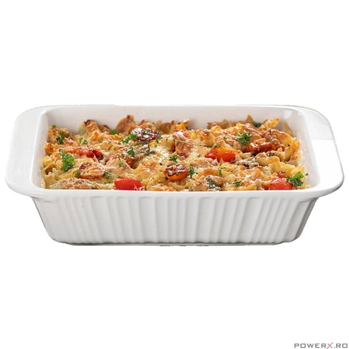 Vas termorezistent din ceramica dreptunghilar pentru cuptor, 34 x 23 x