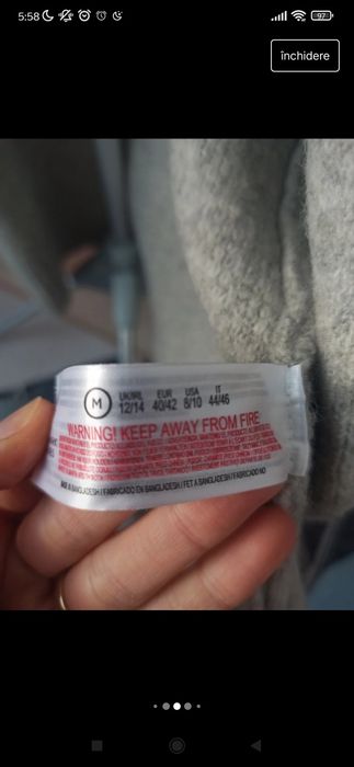 Cardigan lung Primark conținut de lana