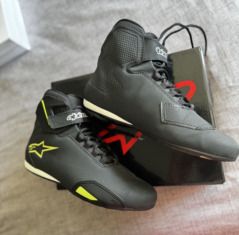 Ghete moto sport/touring Alpinestars SEKTOR verde neon 42,5