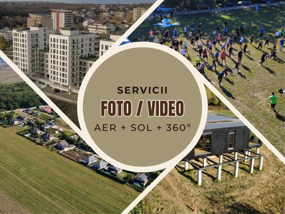 Pachet complet foto-video: dronă, 360°, imobiliare & evenimente