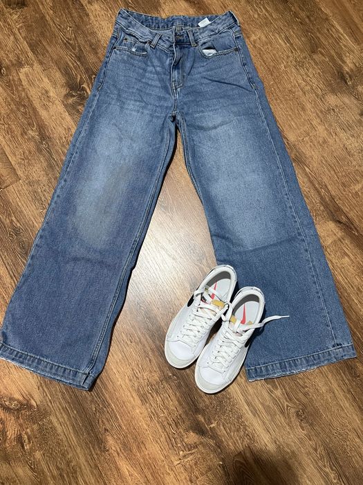 Дамски дънки широк крачол