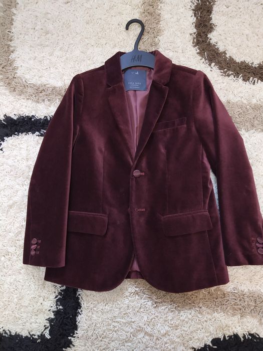 Zara велюровый пиджак р.128см на 8 лет