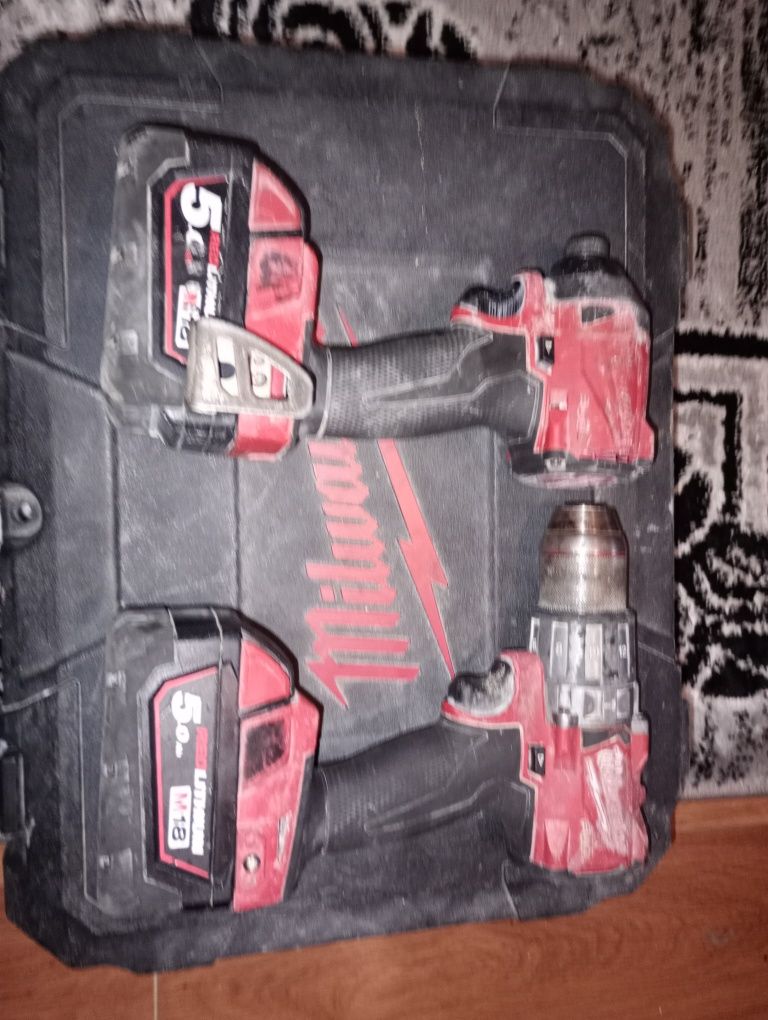 Set impact + autofiletanta Milwaukee 5Ah m18