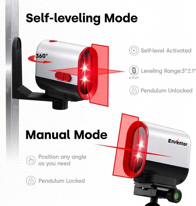 Suport magnetic cu laser cu acumulator
