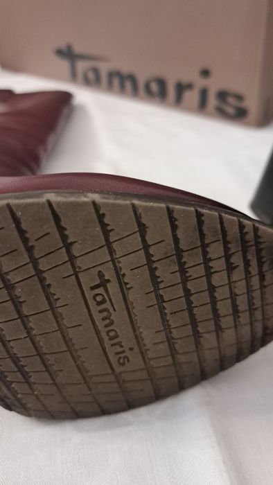 Cizme 39 Tamaris piele bordo