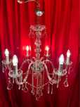 Candelabru sticla 6 brate