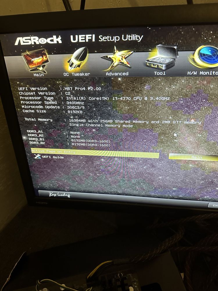 ASRock H87 PRO4 1150 i7 4770 и рам 16 гб
