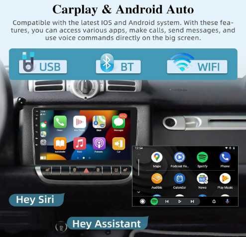 PODOFO мултимедия за Mercedes BENZ Smart Fortwo 2011-2015