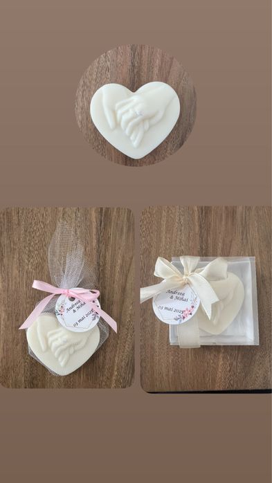 Marturii nunta/botez din ceara de soia, parfumate