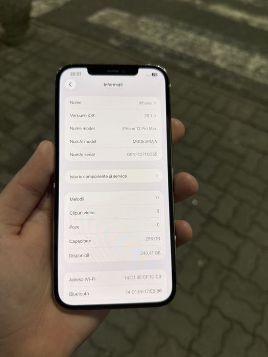 iPhone 12 PRO MAX 256 GB Gold 83% bateria