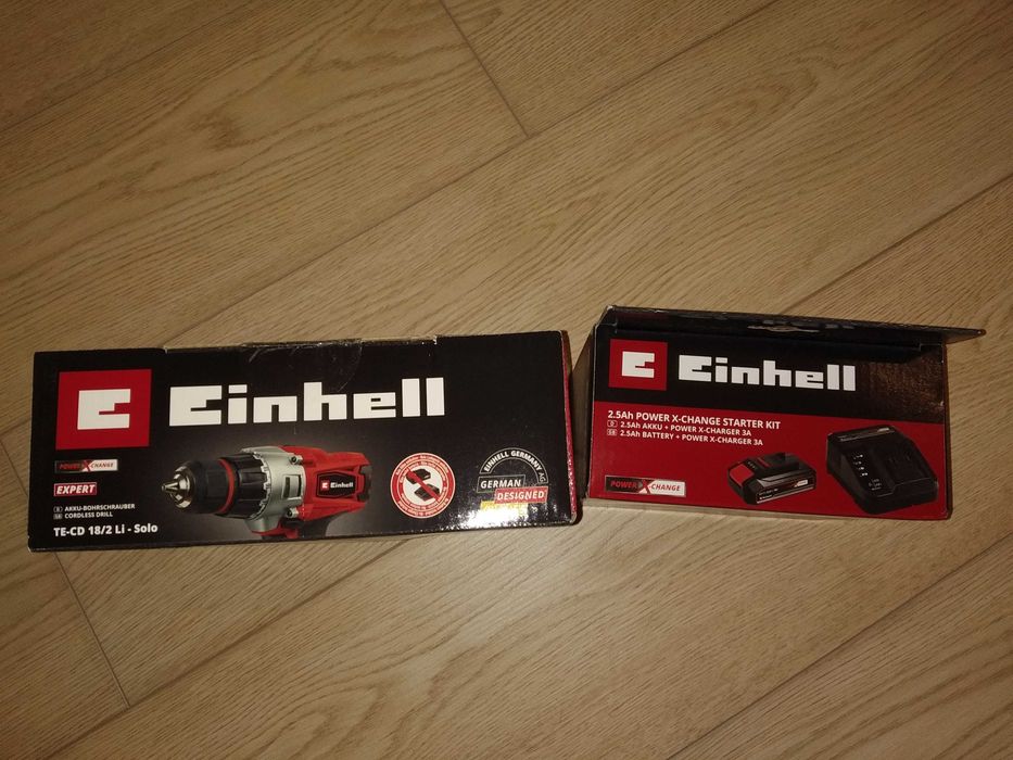 Нова акумулаторна бормашина Einhell TE-CD 18/2 със зарядно и батерия