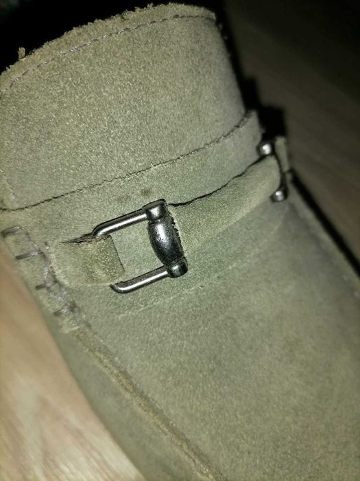 Замшевые лоферы Red Tape оливкового цвета