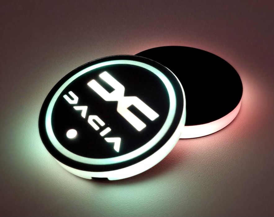 Suport auto pentru pahare cu lumina inteligenta LED cu logo