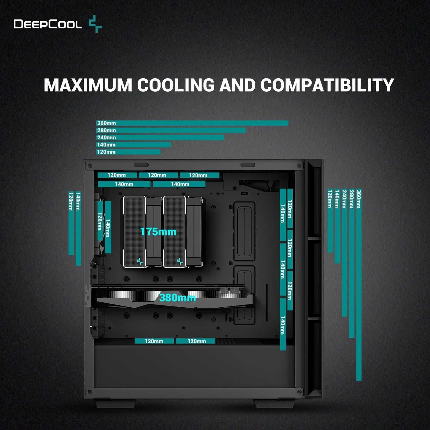 Кейс (корпус) Deepcool Gamer Storm CH560 DIGITAL, BLACK, DISPLAY