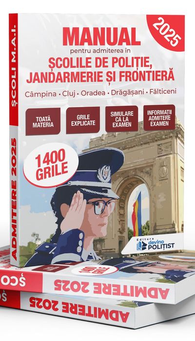 Vând materiale pentru admitere în cadrul școlilor MAI