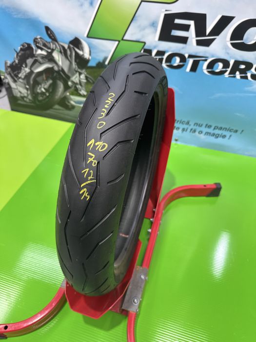 110 70 17 Anvelopa Moto Pirelli Rosso2 Cauciuc Fata C2230
