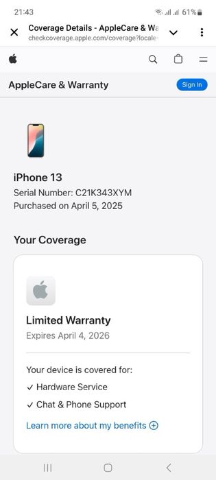 iPhone 13 ideal 128gb karabka dakument