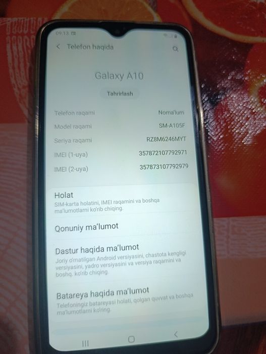 Samsung a10 karabkasi bor
